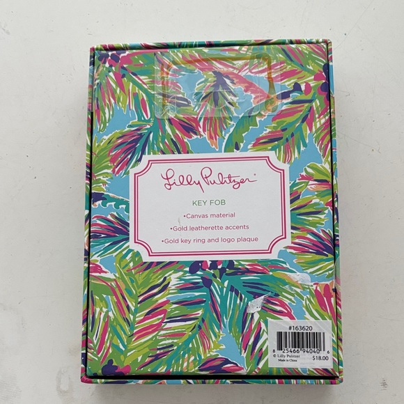 Lilly Pulitzer Vibrant Key Fob with Gold Accents - Picture 3 of 4
